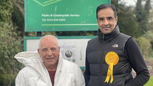 Cllr Mohammed Mahroof and Cllr Steve Ayris in Graves Park